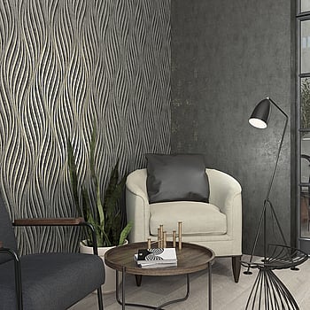 Galerie Wallcoverings Product Code 34264 - The New Design Book Wallpaper Collection - Black  Silver Colours -  