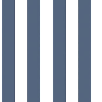 Galerie Wallcoverings Product Code G23144 - Smart Stripes Wallpaper Collection - Marine Blue White Colours -  