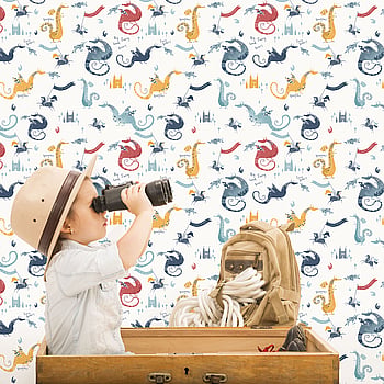 Galerie Wallcoverings Product Code G78369 - Tiny Tots 2 Wallpaper Collection - Navy Red Yellow Blue Colours -  