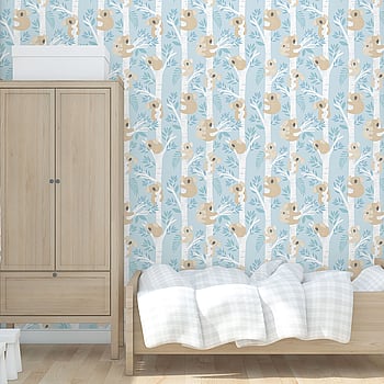 Galerie Wallcoverings Product Code G78386 - Tiny Tots 2 Wallpaper Collection - Light Blues Glitter Colours -  